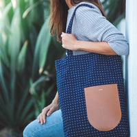SUSTAINABLE SLIM POLKA-DOTS TOTE